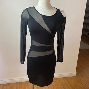 NEW Black mesh cocktail dress